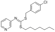 (4-Chlorophenyl)methyl heptyl-3-pyridinylcarbonimidodithioate CAS#: 34763-28-5