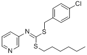 (4-Chlorophenyl)methyl hexyl-3-pyridinylcarbonimidodithioate CAS#: 34763-26-3
