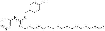 (4-Chlorophenyl)methyl octadecyl-3-pyridinylcarbonimidodithioate CAS#: 41643-24-7
