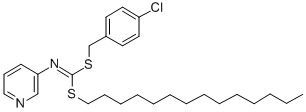 (4-Chlorophenyl)methyl tetradecyl-3-pyridinylcarbonimidodithioate CAS#: 41643-22-5