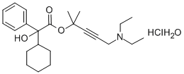 (+-)-4-Diethylamino-1,1-dimethylbut-2-yn-1-yl 2-cyclohexyl-2-hydroxy-2 -phenylacetate HCl H2O CAS#: 136529-33-4