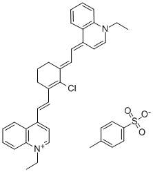 4-[(E)-2-(2-CHLORO-3-((E)-2-[1-ETHYL-4(1H)-QUINOLINYLIDENE]ETHYLIDENE)-1-CYCLOHEXEN-1-YL)ETHENYL]-1-ETHYLQUINOLINIUM 4-METHYLBENZENESULFONATE CAS#: 155998-77-9