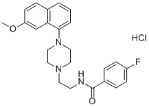 4-FLUORO-N-[2-[4-(7-METHOXY-1-NAPHTHALENYL)-1-PIPERAZINYL]ETHYL]BENZAMIDE HYDROCHLORIDE CAS#: 135721-98-1