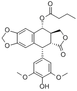 4-O-butanoyl-4'-demethylpodophyllotoxin CAS#: 153448-17-0