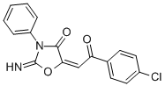 4-Oxazolidinone, 5-(2-(4-chlorophenyl)-2-oxoethylidene)-2-imino-3-phen yl- CAS#: 122975-86-4