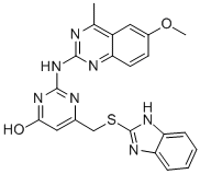 4-PYRIMIDINOL, 6-[(1H-BENZIMIDAZOL-2-YLTHIO)METHYL]-2-[(6-METHOXY-4-METHYL-2-QUINAZOLINYL)AMINO]- CAS#: 362000-44-0