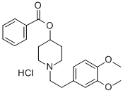 4-Piperidinol, 1-(2-(3,4-dimethoxyphenyl)ethyl)-, benzoate (ester), hy drochloride CAS#: 134826-28-1