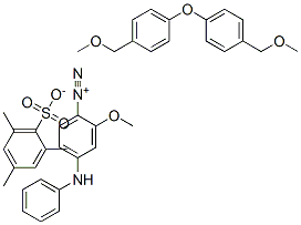 4-anilino-2-methoxy-benzenediazonium: 1-(methoxymethyl)-4-[4-(methoxym ethyl)phenoxy]benzene: 2,4,6-trimethylbenzenesulfonic acid CAS#: 32761-96-9