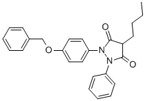 4-butyl-2-phenyl-1-[4-(phenylmethoxy)phenyl]pyrazolidine-3,5-dione CAS#: 31603-00-6