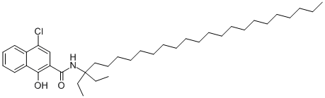 4-chloro-N-(1,1-diethyldocosyl)-1-hydroxynaphthalene-2-carboxamide CAS#: 35185-58-1
