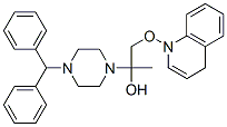 4-(diphenylmethyl)-alpha-((quinolinyloxy)methyl)-1-piperazinoethanol CAS#: 129716-87-6