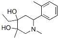 4-ethyl-1,3-dimethyl-6-(2-methylphenyl)piperidine-3,4-diol CAS#: 128887-79-6
