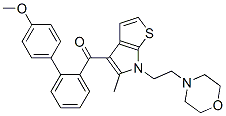 4-methoxyphenyl-(5-methyl-6-(2-(4-morpholinyl)ethyl)-6H-thieno(2,3-b)pyrrol-4-yl)phenylmethanone CAS#: 134327-81-4