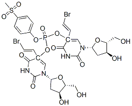 4-(methylsulfonyl)phenyl bis(5-(2-bromovinyl)-2'-deoxyuridin-5-yl)phosphate CAS#: 125440-31-5