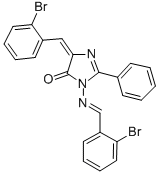 4-(o-Bromobenzylidene)-1-((o-bromobenzylidene)amino)-2-phenyl-2-imidaz olin-5-one CAS#: 126293-41-2