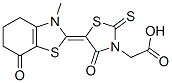 4-oxo-5-(4,5,6,7-tetrahydro-3-methyl-7-oxobenzothiazol-2(3H)-ylidene)-2-thioxothiazolidin-3-acetic acid CAS#: 30906-38-8
