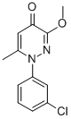 4(1H)-Pyridazinone, 1-(3-chlorophenyl)-3-methoxy-6-methyl- CAS#: 146824-85-3