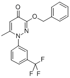 4(1H)-Pyridazinone, 6-methyl-3-(phenylmethoxy)-1-(3-(trifluoromethyl)p henyl)- CAS#: 146824-79-5