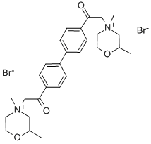 4,4'-Bis((2-methyl-2,3,5,6-tetrahydro-1,4-oxazin-4-yl)acetyl)biphenyl dimethiobromide CAS#: 123489-68-9