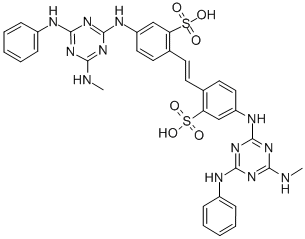 4,4'-bis[[6-anilino-4-(methylamino)-1,3,5-triazin-2-yl]amino]stilbene-2,2'-disulphonic acid CAS#: 35632-99-6