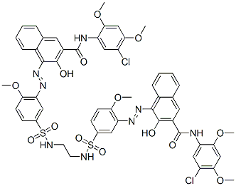 4,4'-[ethylenebis[iminosulphonyl(6-methoxy-m-phenylene)azo]]bis[5'-chloro-3-hydroxy-2',4'-dimethoxynaphth-2-anilide] CAS#: 4627-26-3