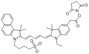 4,5-BENZO-1'-ETHYL-3,3,3',3'-TETRAMETHYL-1-(4-SULFOBUTYL)INDODICARBOCYANIN-5'-ACETIC ACID N-SUCCINIMIDYL ESTER CAS#: 167638-53-1