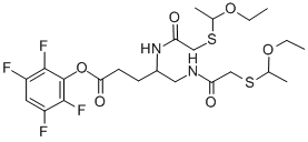 4,5-DI-[S-(1-ETHOXYETHYL)-MERCAPTOACETAMIDO]-PENTANOIC ACID-2,3,5,6-TETRAFLUOROPHENYL ESTER CAS#: 125488-70-2