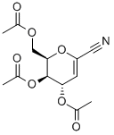4,5,7-TRI-O-ACETYL-2,6-ANHYDRO-3-DEOXY-D-ARABINO-HEPT-2-ENONONITRILE, CAS#: 120085-62-3
