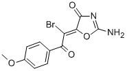 4(5H)-Oxazolone, 2-amino-5-(1-bromo-2-(4-methoxyphenyl)-2-oxoethyliden e)- CAS#: 155717-86-5