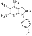 4,6-DIAMINO-1-(4-METHOXY-PHENYL)-2-OXO-2,3-DIHYDRO-1H-PYRROLO[2,3-B]PYRIDINE-5-CARBONITRILE CAS#: 124476-83-1