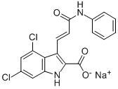 4,6-DICHLORO-3-[(1E)-3-OXO-3-(PHENYLAMINO)-1-PROPENYL]-1H-INDOLE-2-CARBOXYLIC ACID SODIUM SALT CAS#: 153436-22-7