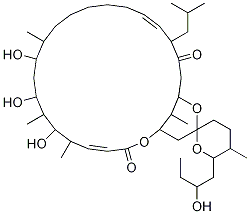 (4E,18E)-3',4',5',6'-Tetrahydro-7,9,11-trihydroxy-6'-(2-hydroxybutyl)-5',6,8,12,27-pentamethyl-20-(2-methylpropyl)spiro[2,24-dioxabicyclo[21.3.1]heptacosa-4,18-diene-25,2'-[2H]pyran]-3,21-dione CAS#: 140221-72-3