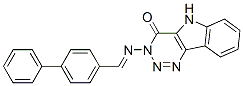 4H-1,2,3-Triazino(5,4-b)indol-4-one, 3-(((1,1'-biphenyl)-4-ylmethylene)amino)-3,5-dihydro- CAS#: 135086-90-7