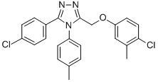 4H-1,2,4-Triazole, 3-((4-chloro-3-methylphenoxy)methyl)-5-(4-chlorophe nyl)-4-(4-methylphenyl)- CAS#: 141079-07-4