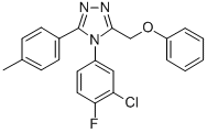 4H-1,2,4-Triazole, 4-(3-chloro-4-fluorophenyl)-3-(4-methylphenyl)-5-(p henoxymethyl)- CAS#: 141079-12-1