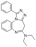 4H-(1,2,4)Triazolo(4,3-a)(1,5)benzodiazepin-5-amine, N,N-diethyl-1-phe nyl- CAS#: 133118-25-9