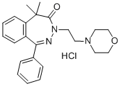 4H-2,3-Benzodiazepin-4-one, 3,5-dihydro-5,5-dimethyl-3-(2-(4-morpholin yl)ethyl)-1-phenyl-, hydrochloride CAS#: 37922-72-8