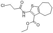 4H-CYCLOHEPTA[B]THIOPHENE-3-CARBOXYLIC ACID, 2-[(3-CHLORO-1-OXOPROPYL)AMINO]-5,6,7,8-TETRAHYDRO-, ETHYL ESTER CAS#: 314244-45-6