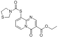 4H-Pyrido(1,2-a)pyrimidine-3-carboxylic acid, 4-oxo-9-((3-thiazolidiny lcarbonyl)thio)-, ethyl ester CAS#: 125209-40-7