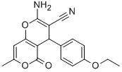 4H,5H-PYRANO[4,3-B]PYRAN-3-CARBONITRILE, 2-AMINO-4-(4-ETHOXYPHENYL)-7-METHYL-5-OXO- CAS#: 315246-05-0