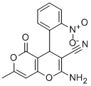 4H,5H-PYRANO[4,3-B]PYRAN-3-CARBONITRILE, 2-AMINO-7-METHYL-4-(2-NITROPHENYL)-5-OXO- CAS#: 315246-02-7