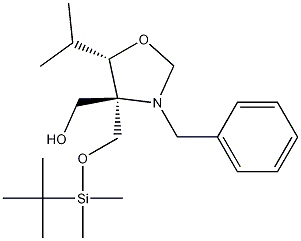 (4R,5S)-N-Benzyl-4-(t-butyldimethylsilyloxymethyl)-4-hydroxymethyl-5-isopropyloxazoladine CAS#: 145452-01-3