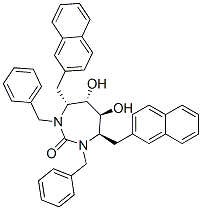 (4R,5S,6S,7R)-1,3-dibenzyl-5,6-dihydroxy-4,7-bis(naphthalen-2-ylmethyl )-1,3-diazepan-2-one CAS#: 167826-61-1