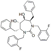 (4R,5S,6S,7R)-4,7-dibenzyl-1,3-bis[(2-fluorophenyl)methyl]-5,6-dihydro xy-1,3-diazepan-2-one CAS#: 153182-43-5