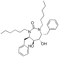 (4R,5S,6S,7R)-4,7-dibenzyl-1,3-dihexyl-5,6-dihydroxy-1,3-diazepan-2-on e CAS#: 153181-39-6