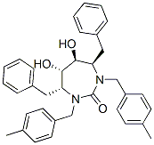 (4R,5S,6S,7R)-4,7-dibenzyl-5,6-dihydroxy-1,3-bis[(4-methylphenyl)methy l]-1,3-diazepan-2-one CAS#: 153182-46-8
