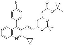 (4R,6S)-6-[(1E)-2-[2-Cyclopropyl-4-(4-fluorophenyl)-3-quinolinyl]ethenyl]-2,2-dimethyl-1,3-dioxane-4-acetic acid tert-butyl ester CAS#: 147489-06-3