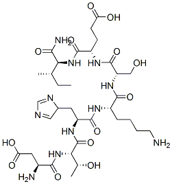(4S)-4-[[(2S)-2-[[(2S)-6-amino-2-[[(2S)-2-[[(2S,3R)-2-[[(2S)-2-amino-3 -carboxy-propanoyl]amino]-3-hydroxy-butanoyl]amino]-3-(4H-imidazol-4-y l)propanoyl]amino]hexanoyl]amino]-3-hydroxy-propanoyl]amino]-4-[[(1S,2 S)-1-carbamoyl-2-methyl-butyl]carbamoyl]butanoic acid CAS#: 134282-93-2