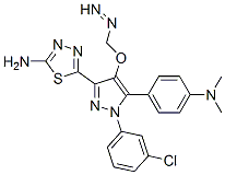 5-[1-(3-chlorophenyl)-5-(4-dimethylaminophenyl)diazenyl-4-methoxy-pyra zol-3-yl]-1,3,4-thiadiazol-2-amine CAS#: 172701-58-5