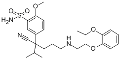 5-(1-cyano-4-((2-(2-ethoxyphenoxy)ethyl)amino)-1-isopropylbutyl)-2-methoxybenzenesulfonamide CAS#: 125153-59-5